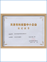 天津市科技型中小企业认定证书